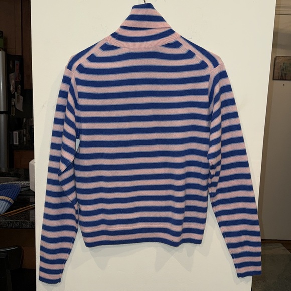 Uniqlo X Marni Pink and Blue stripe cashmere Turtleneck Sweater XS new tags - Picture 2 of 7